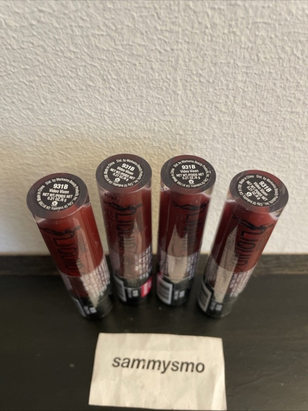 Wet n Wild Megalast Liquid Catsuit 931B Video Vixen Lipstick x4